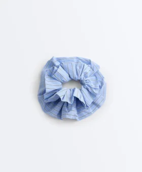 Large Mixed Stripe 100% Cotton Scrunchie