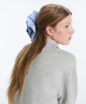 Large Mixed Stripe 100% Cotton Scrunchie