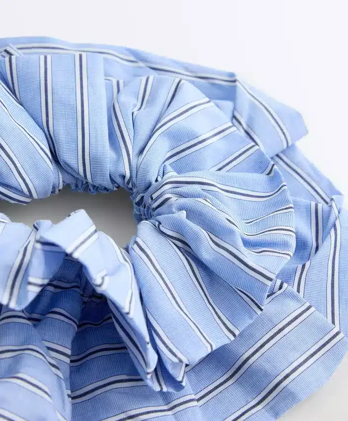 Large Mixed Stripe 100% Cotton Scrunchie Large Mixed Stripe 100% Cotton Scrunchie