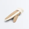 Leather Mitten with Faux Shearling Leather Mitten with Faux Shearling