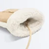 Leather Mitten with Faux Shearling Leather Mitten with Faux Shearling