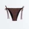 Leopard Print Medium-Coverage Tie Bikini Briefs Leopard Print Medium-Coverage Tie Bikini Briefs