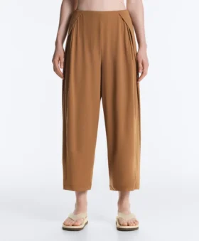 Light Touch High-Rise Long Barrel Trousers