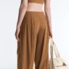 Light Touch High-Rise Long Barrel Trousers