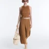 Light Touch High-Rise Long Barrel Trousers