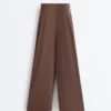 Light Touch Wide-Leg Trousers with Darts