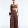 Light Touch Wide-Leg Trousers with Darts