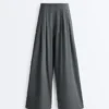 Light Touch Wide-Leg Trousers with Darts Light Touch Wide-Leg Trousers with Darts