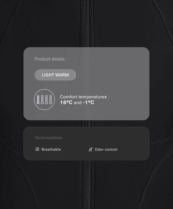 Light Warm Technical Jacket with Seams Light Warm Technical Jacket with Seams