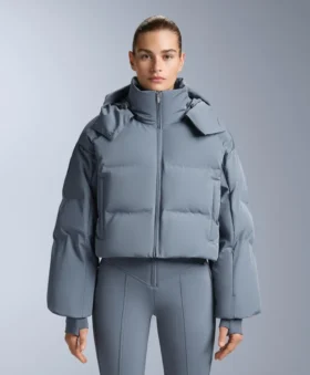 Lightweight 80% Down and 20% Minardi Piume Ski Water-Resistant Short Jacket