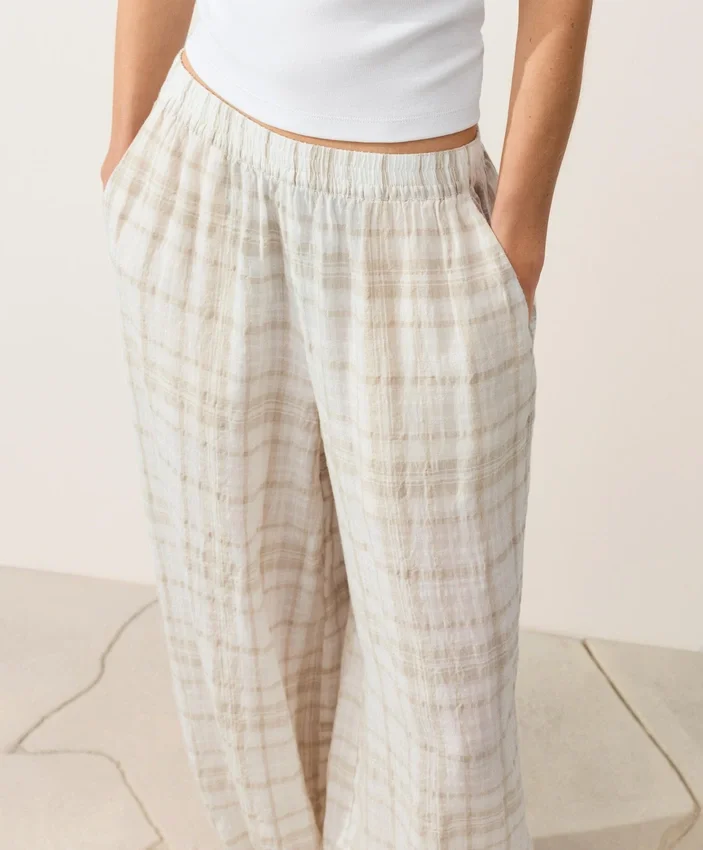 Linen and Lyocell Blend Bloomer Trousers Linen and Lyocell Blend Bloomer Trousers