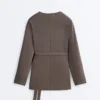 Long Asymmetric Stripe Jacket with Modal Long Asymmetric Stripe Jacket with Modal