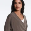 Long Asymmetric Stripe Jacket with Modal Long Asymmetric Stripe Jacket with Modal