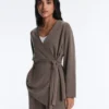 Long Asymmetric Stripe Jacket with Modal Long Asymmetric Stripe Jacket with Modal