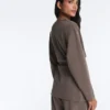 Long Asymmetric Stripe Jacket with Modal Long Asymmetric Stripe Jacket with Modal