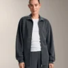 Long Asymmetrical Stripe Jacket with Modal Long Asymmetrical Stripe Jacket with Modal