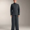 Long Asymmetrical Stripe Jacket with Modal Long Asymmetrical Stripe Jacket with Modal