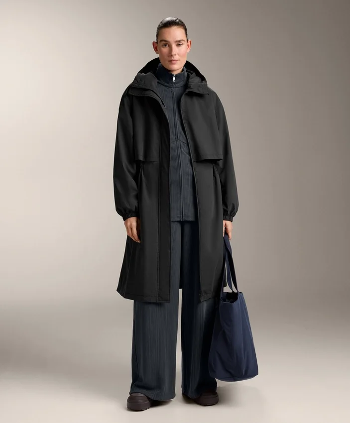 Long Asymmetrical Stripe Jacket with Modal Long Asymmetrical Stripe Jacket with Modal
