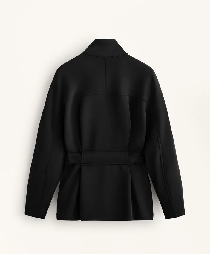 Long Belted Jacket with Brushed Modal Long Belted Jacket with Brushed Modal