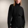 Long Belted Jacket with Brushed Modal Long Belted Jacket with Brushed Modal