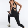 Long Compressive Halterneck Jumpsuit Long Compressive Halterneck Jumpsuit