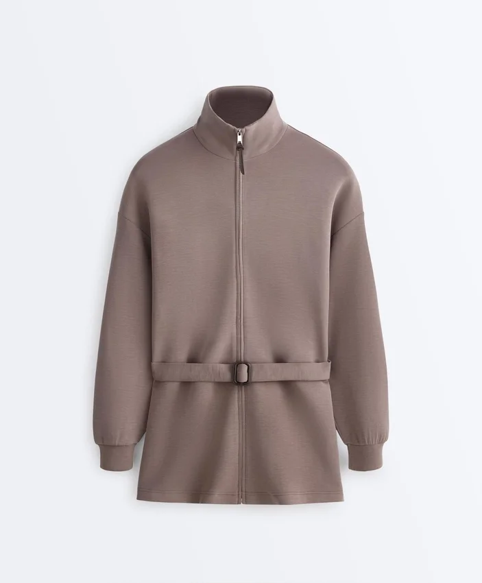 Long Corset Jacket with Soft-Touch Modal Belt Long Corset Jacket with Soft-Touch Modal Belt