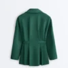 Long Cotton Piqué Belted Jacket Long Cotton Piqué Belted Jacket