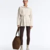 Long Cotton Piqué Belted Jacket Long Cotton Piqué Belted Jacket