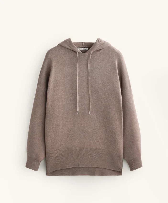 Long Knit Hooded Jumper Long Knit Hooded Jumper