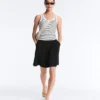 Long Modal Rib Stripe Tank Top Long Modal Rib Stripe Tank Top