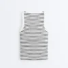 Long Modal Rib Stripe Tank Top Long Modal Rib Stripe Tank Top
