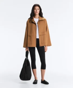 Long Neoprene-Effect Jacket