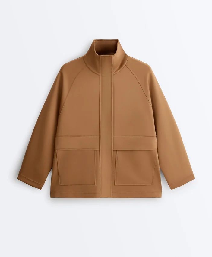 Long Neoprene-Effect Jacket Long Neoprene-Effect Jacket