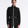 Long Piping Jacket with Soft-Touch Modal