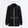 Long Piping Jacket with Soft-Touch Modal