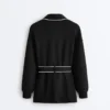Long Piping Jacket with Soft-Touch Modal