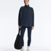 Long Piqué Jacket with Contrast Cotton Piping