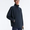 Long Piqué Jacket with Contrast Cotton Piping