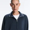 Long Piqué Jacket with Contrast Cotton Piping