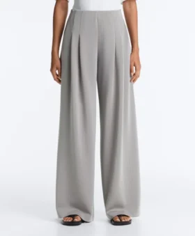 Long Pleated Trousers with Soft Touch Modal