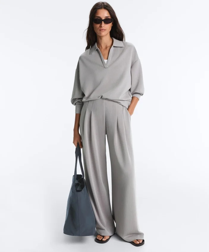 Long Pleated Trousers with Soft Touch Modal Long Pleated Trousers with Soft Touch Modal