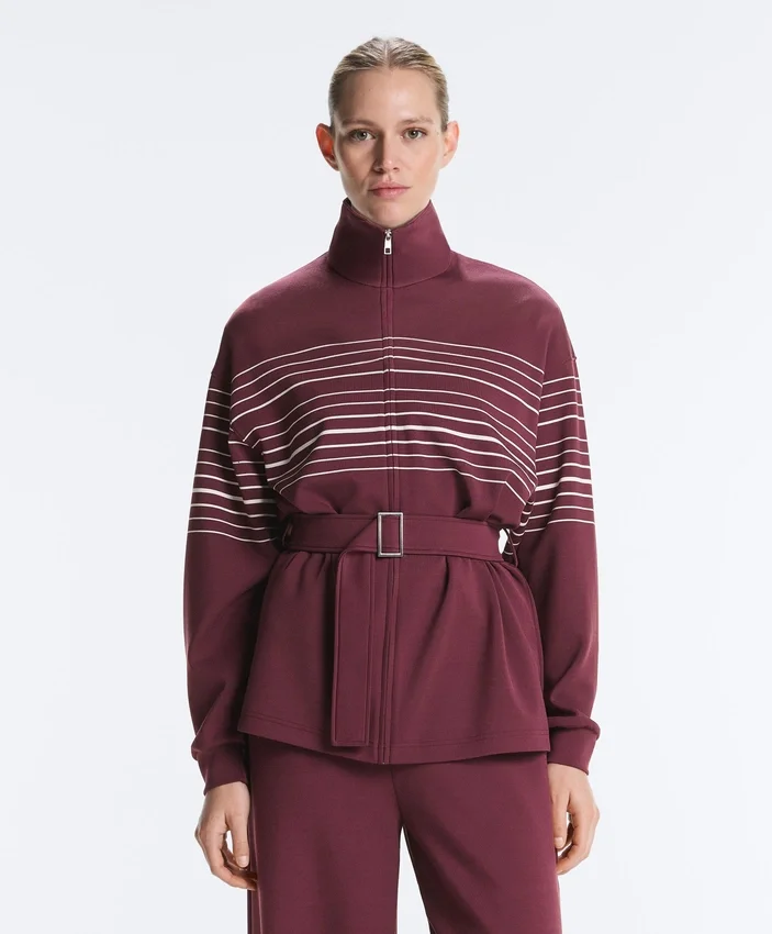 Long Sailor Stripe Jacket with Soft-Touch Modal Long Sailor Stripe Jacket with Soft-Touch Modal