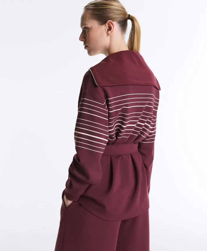 Long Sailor Stripe Jacket with Soft-Touch Modal Long Sailor Stripe Jacket with Soft-Touch Modal