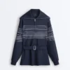 Long Sailor Stripe Jacket with Soft-Touch Modal