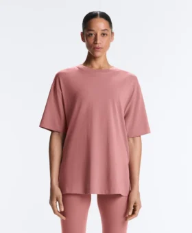 Long Short-Sleeved Cotton Blend T-Shirt