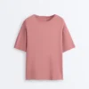 Long Short-Sleeved Cotton Blend T-Shirt Long Short-Sleeved Cotton Blend T-Shirt