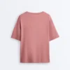 Long Short-Sleeved Cotton Blend T-Shirt Long Short-Sleeved Cotton Blend T-Shirt
