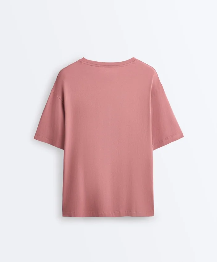 Long Short-Sleeved Cotton Blend T-Shirt Long Short-Sleeved Cotton Blend T-Shirt