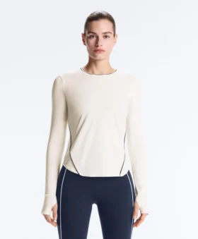 Long-Sleeve Technical Piping T-Shirt