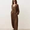 Long-Sleeved Shirt with Ties 100% Cotton Long-Sleeved Shirt with Ties 100% Cotton